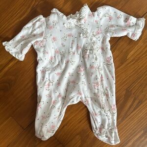 Little Me Floral Ruffled Newborn Sleeper